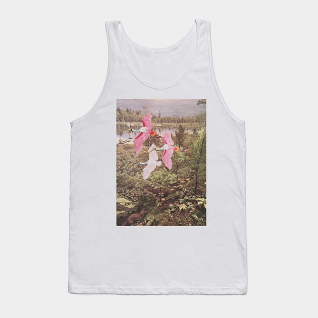 Flight of the Spoonbills Tank Top by Cassia